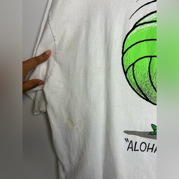 Crazy Shirt Hawaii Beach Bufo volleyball Frog Print Single stitch 80s T-Shirt - Picture 9 of 16